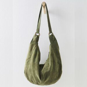 Free People Olive Roma Suede Tote